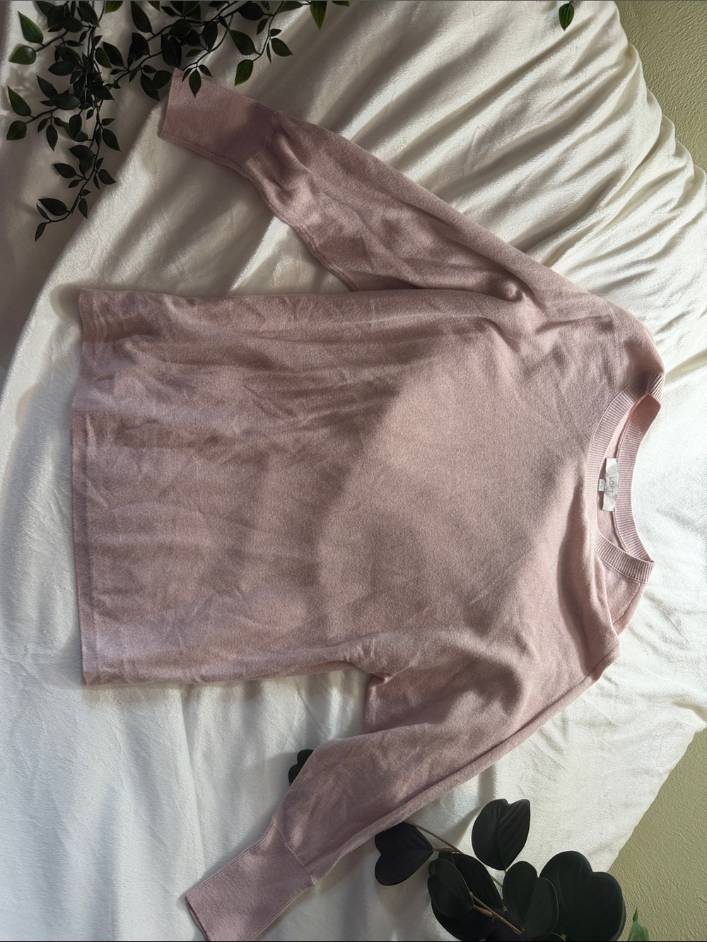 LOFT Soft Pink Crewneck Sweater